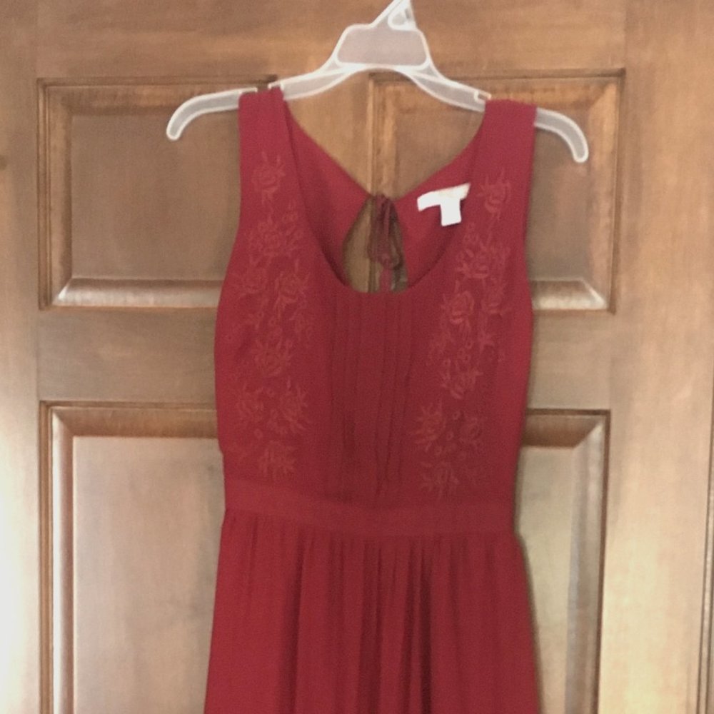 Red maxi dress
